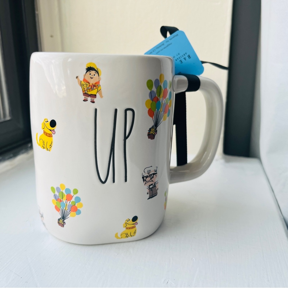 Rae Dunn Pixar White Mug with Colorful Design